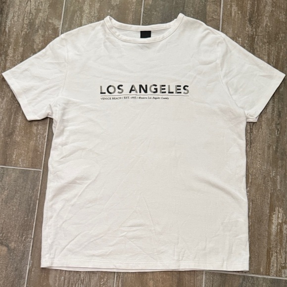 H&M White Los Angeles Graphic Tee - Picture 1 of 7